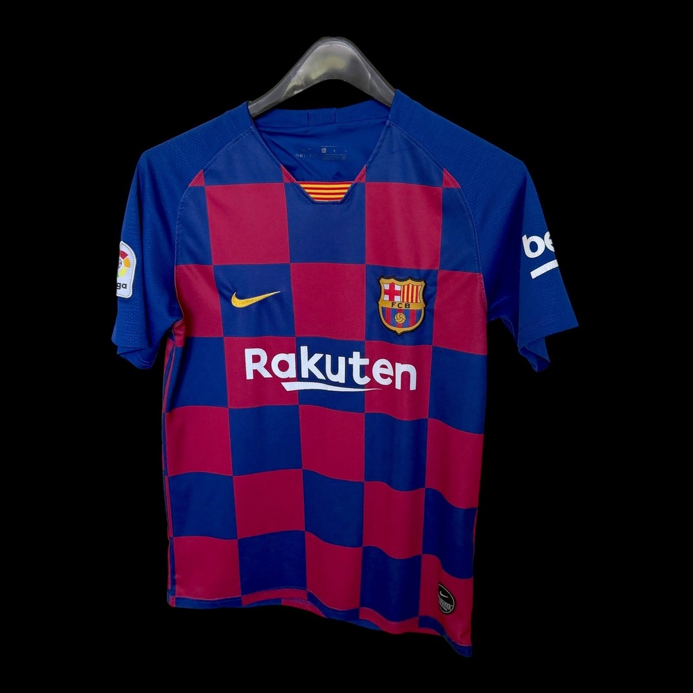 Nike FC Barcelona 2019-20 Home Jersey Mens Small Blue Red Checkered Soccer Shirt